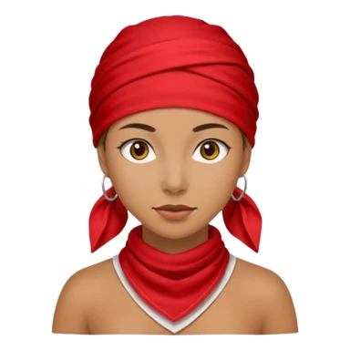 woman with wearing red bandana sticker