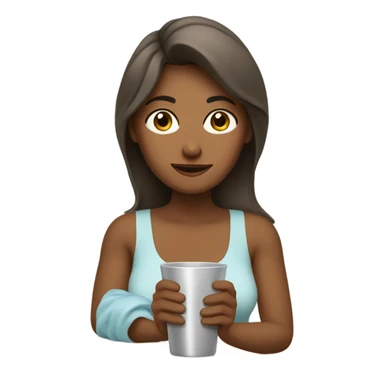 Mujer bebiendo  sticker