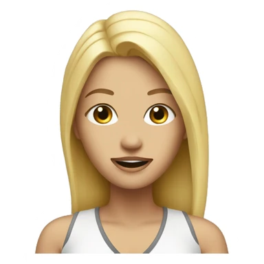 Blonde girl with a podcast microphone  sticker