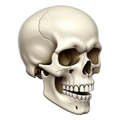 Skull with a massive jawline sticker