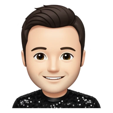 Shane Filan from Westlife with black sequin outfit sticker