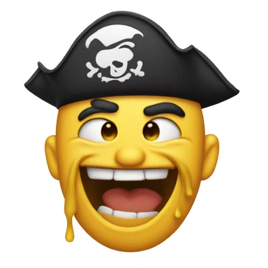 Laughing Crying Pirate, ROFL, Wheezing Laugh, Tears sticker