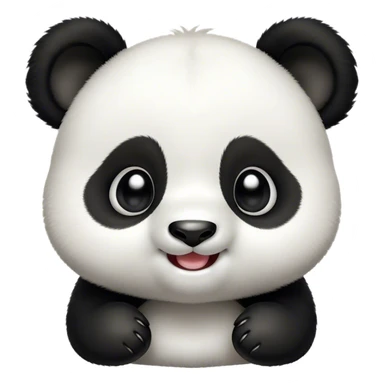 Cinematic Comical Baby Panda Portrait Emoji, Head tilted dramatically with an exaggeratedly amused expression, featuring a quirky, fluffy black and white Fur with wide, expressive eyes filled with playful disbelief, Simplified yet hilariously expressive features, highly detailed, glowing with a slightly sassy glow, high shine, dramatic yet playful, stylized with an air of cheeky mischief, bright and endearing, soft glowing outline, capturing the essence of a spirited and over-the-top baby panda, so meme-worthy it feels like it could roll its eyes into internet fame instantly! sticker