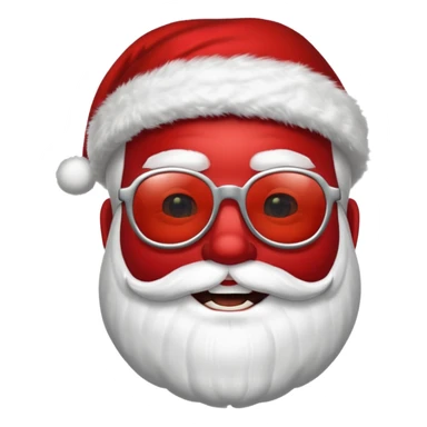 santa klaus with sunglasses with big smile sticker