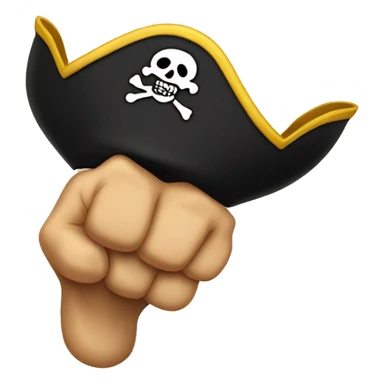 A hand that has the Point Finger shaped lie the pirates going: Arrr sticker