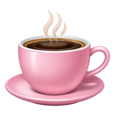 aesthetic cup of coffee baby pink no hot steams on top and no face sticker