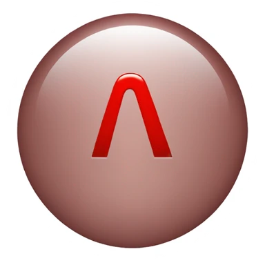 a capital red M with a dot on top  sticker