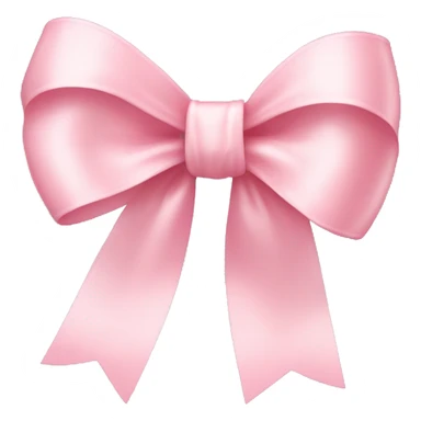 Pale pink ribbon bow sticker