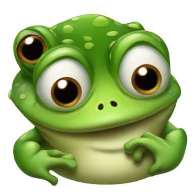 Frog with his point finger on his lips sticker