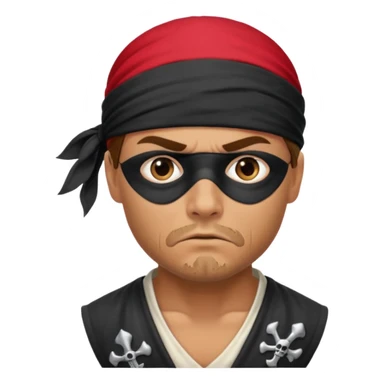 Irritated pirate sticker