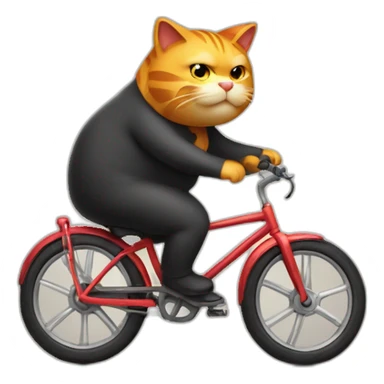 Fat-cat-riding-a-burning-bike sticker