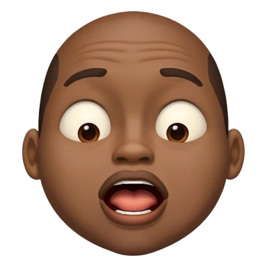 African-American man sleepy mouth open sticker