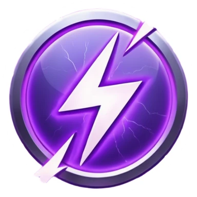 Purple rune with lightning bolts emanating from it. sticker