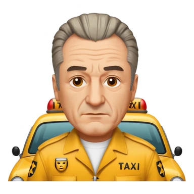 deniro dans taxi driver avec la crete sticker
