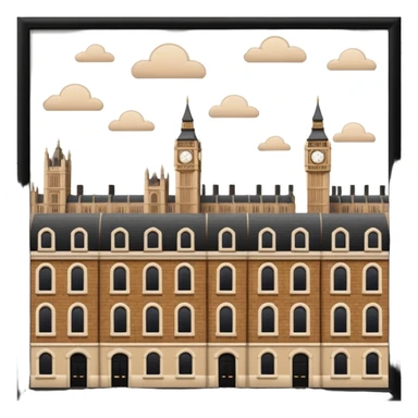 london in browns and beige not in a picture frame  sticker