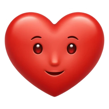red heart classic emoji style sticker