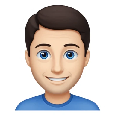 Yehuda Levi with blue eyes, dark brown hair sticker