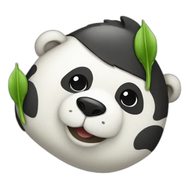 A panda bear mixed with a dinosaur sticker