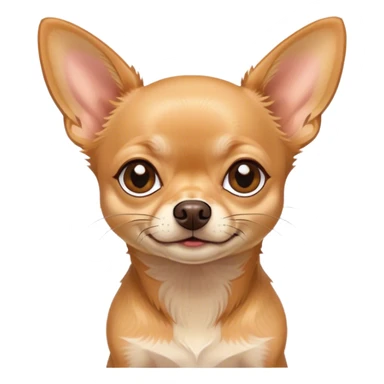 Light tan chihuahua with scotch sticker