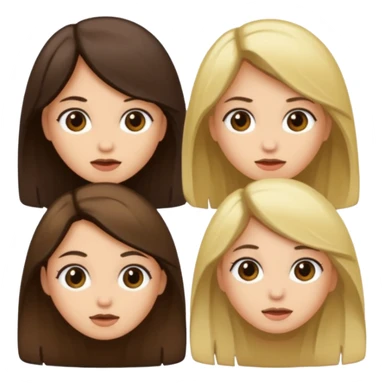 bestiess one with dark brown hair and one with dirty blonde hair sticker