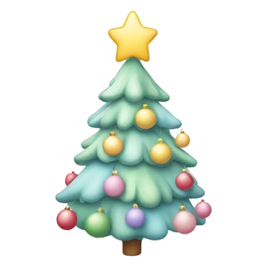 Pastel Christmas tree sticker