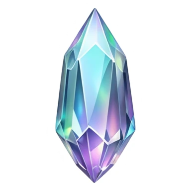 silver iridescent nebula crystal shard sticker