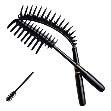 black mascara wand sticker