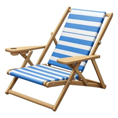 summer-themed emoji of a beach chair sticker