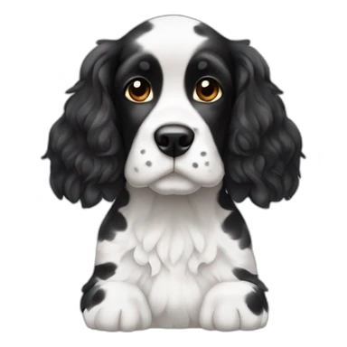 Black and white spotted cocker spanniel sticker