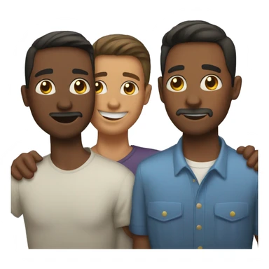 Gay male throuple sticker