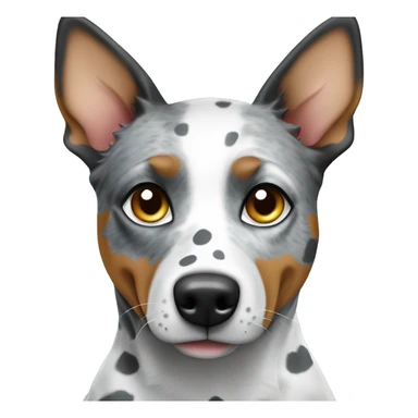 Blue eyed Australian cattle dog grey and white spotted no brown sticker