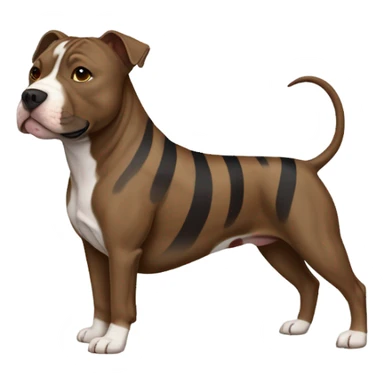 Brindle pit bull sticker