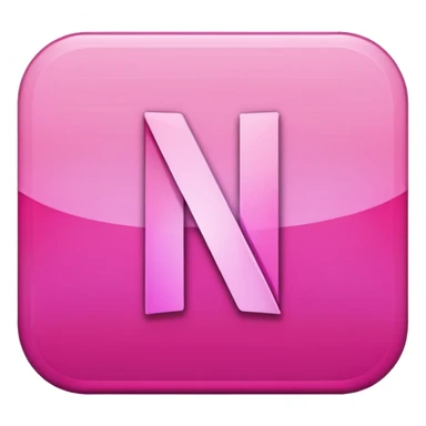 Netflix aesthetic "N" logo in pink sticker