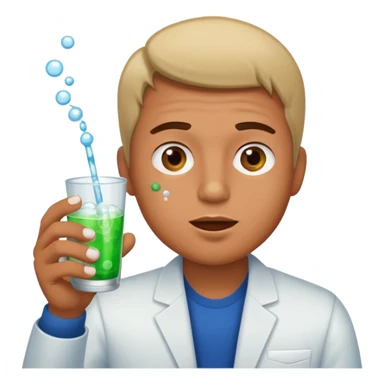 Man popping the pills and drinking sprite sticker