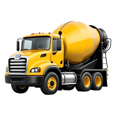 Cement Mixer - Mack Granite (Model Year: 2022) (Iconic colour: Yellow and black) sticker