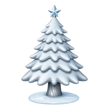White christmas tree with cold theme sticker
