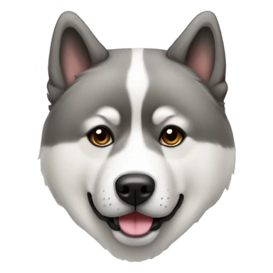 Gray American Akita  sticker