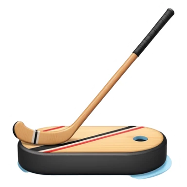 hockey stick and puck sticker