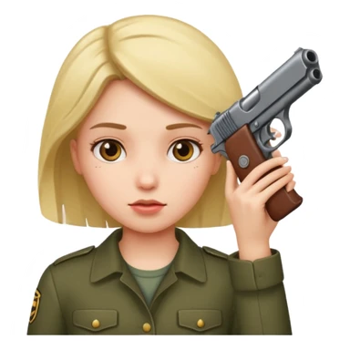 girl with gun to head sticker
