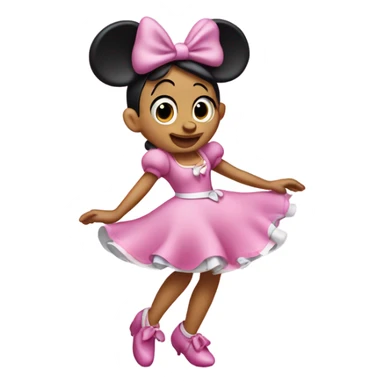 Dancing Minnie Mouse wearing pink  sticker