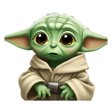 Baby Yoda confused sticker