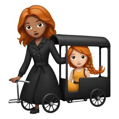 Genre moi un garçon noir roux avec un haut noire et des vanilles qui fait un câlin à. Une fille noir clair avec de longue tresses et un haut noir  sticker