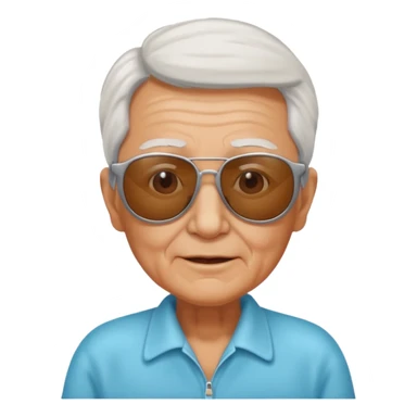 elderly with sunglasses sticker