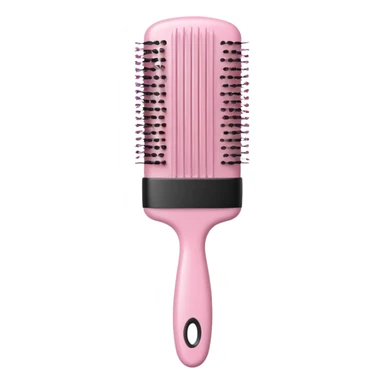 light pink cylindrical hair brush with visible bristles sticker