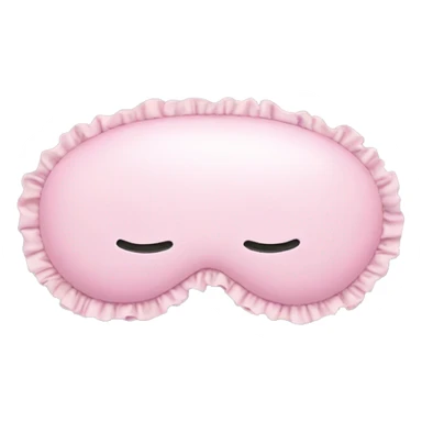 Light pink Frilly sleep mask sticker