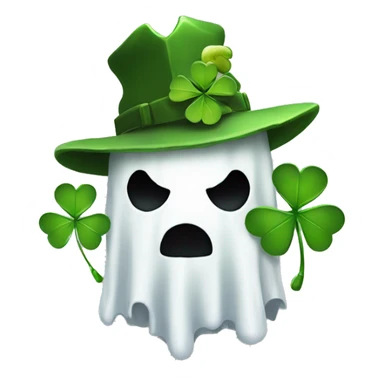 ghost character from call of duty with four leafed clover sticker
