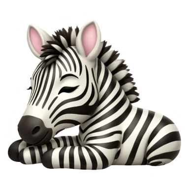 Meme-Worthy Cute Sleeping Zebra Portrait Emoji, Head resting peacefully with a contented smile, showcasing a lean, graceful build and a luxuriously soft striped Fur, eyes shut in a serene, restful nap, Simplified yet hilariously adorable features, highly detailed, glowing with a soft, drowsy light, high shine, relaxed and utterly lovable, stylized with an air of playful laziness, bright and heartwarming, soft glowing outline, capturing the essence of a comically sleepy zebra, so meme-worthy it feels like it could instantly become the next viral sensation of adorable slumber! sticker