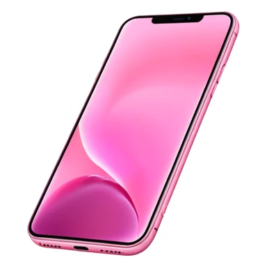 Create me a pink iPhone 17 pro image with the screen in a straight position. png. With one phone not too and it needs to show the front side screen! sticker