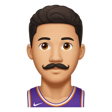 devin booker with mustache sticker