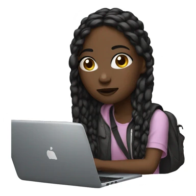 Aesthetic girl with laptop sticker